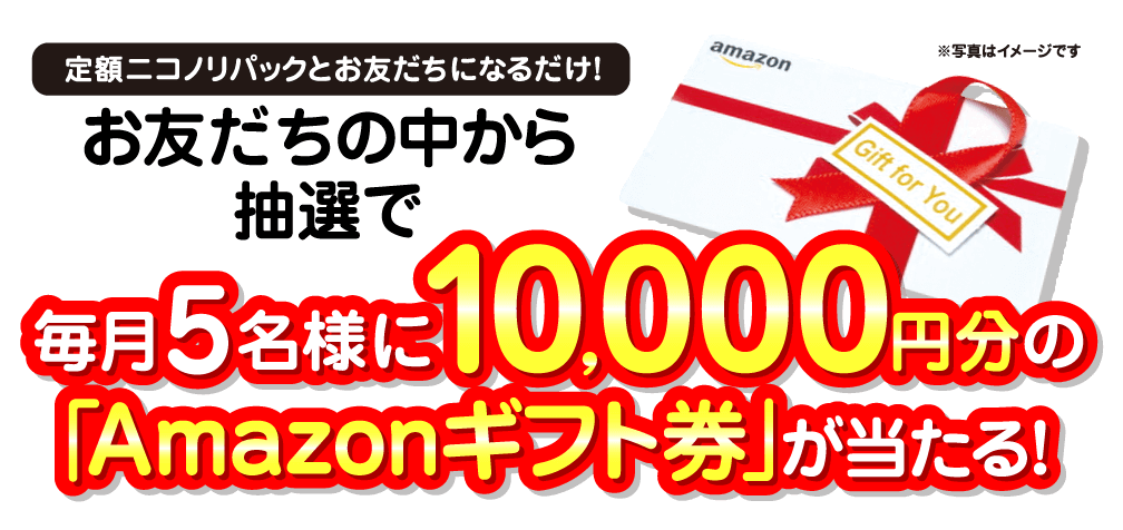 Amazonギフト券10,000円分が毎月5名に当たる懸賞キャンペーン